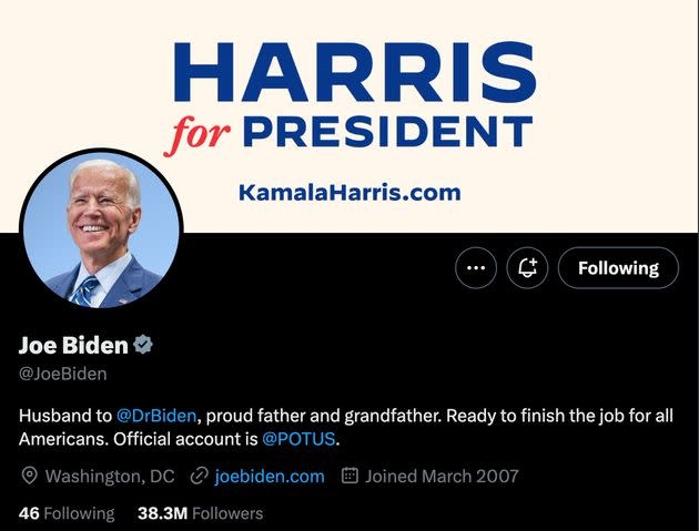 Biden campaign account on 'X' renamed