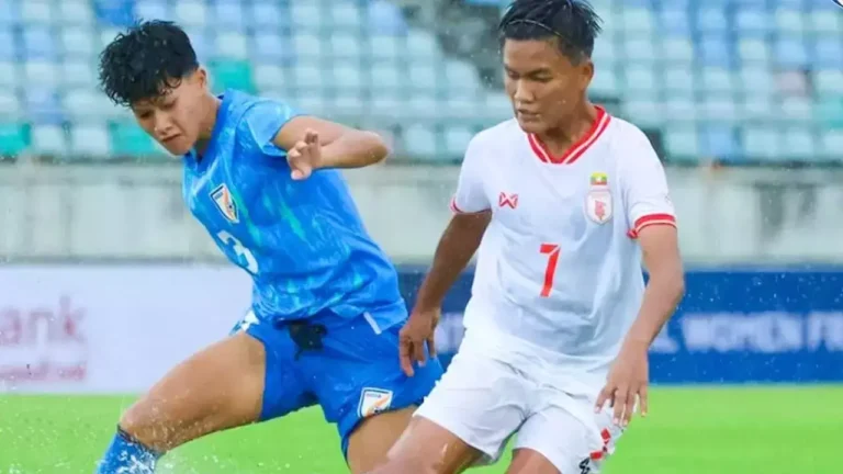 Football- Indian women's team held Myanmar to a 1-1 draw