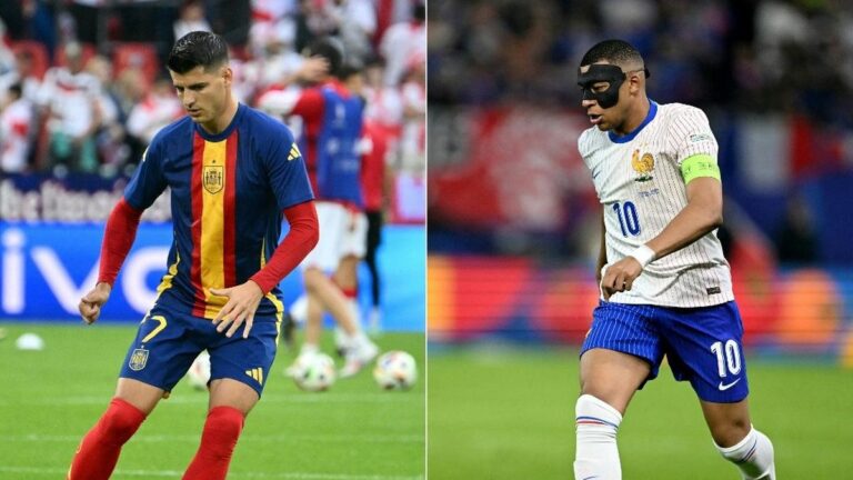 The first semi-final of the European Football Championship will be played today between France and Spain.